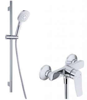 Kielle - Nefia Sprchový set s baterií, tyčí, hadicí a sprchovou hlavicí, chrom 20627SN80