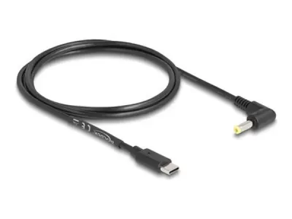 DeLock napájecí kabel USB-C - DC 4,0 x 1,7 mm 90° / Kabel / 1,5 m / černý (85665)