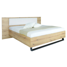 Dřevěná postel Kodok, 180x200, bez roštu matrace, dub