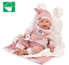 Guca 10261 OLIVIE - zátěžová realistická panenka miminko s měkkým látkovým tělem - 42 cm