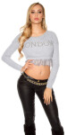 Sexy KouCla crop pulovr "LONDON" Einheitsgroesse