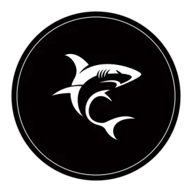 White Shark PHARAOH Ochranná podložka pod židli černo-bílá / kulatá / průměr 120 cm (PHARAOH)