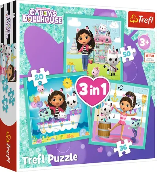 Trefl - Puzzle - Gábinin kouzelný domek: Gábinčiny činnosti 3v1