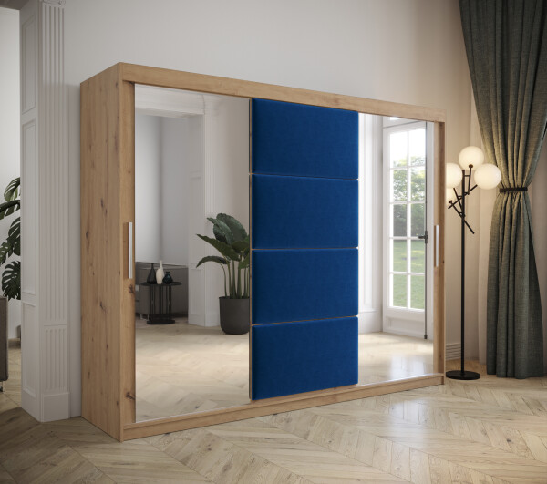 Šatní skříň Abi Tapi Barva korpusu: Dub artisan, Rozměry: 250 cm, Dveře: Manila 26