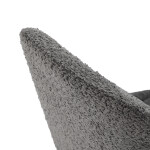 Židle jídelní, šedá látka, kovové nohy, broušená nerez.