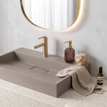 REA - Umyvadlo z litého mramoru GOYA TAUPE 70CM REA-U4414