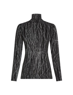ICEBREAKER Wmns 260 Vertex LS Half Zip Delta AOP, Black/Snow/J (vzorek) velikost: S
