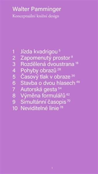 Konceptuální knižní design - Walter Pamminger
