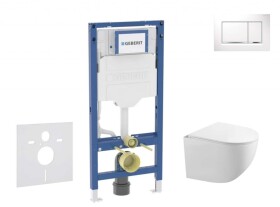 GEBERIT - Duofix Set předstěnové instalace, klozetu Gaia a sedátka softclose, tlačítko Sigma30, bílá/chrom SANI11CA3119B