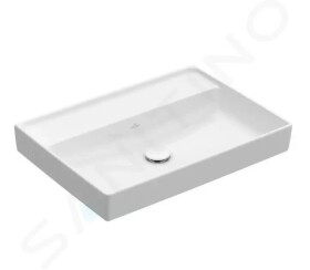 VILLEROY & BOCH - Collaro Umyvadlo 650x470 mm, bez přepadu, bez otvoru pro baterii, CeramicPlus, alpská bílá 4A3368R1