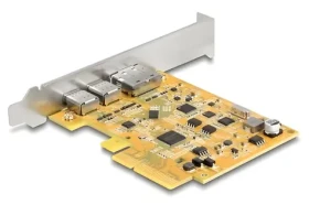DeLock Rozšiřující karta USB-C / PCIe x4 / 2x USB-C 10 Gbit/s / DisplayPort Alt Mode / Low Profile (90161)
