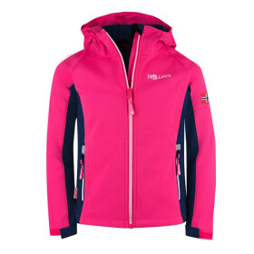 Dívčí sportovní bunda TrollKids Girls Kristiansand Jacket navy/magenta softshell pink (321-114) 92