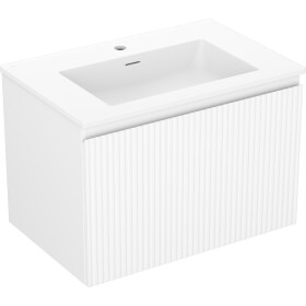 MEXEN/S - Rivel koupelnová skříňka 70 cm s umyvadlem Otis, 1 šuplík, reliéf , bílá mat 91A20-07047-1-BF01-W18M01