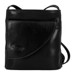 Luxusní dámská kožená crossbody kabelka Nica, černá