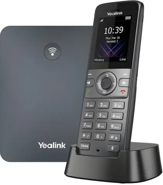 Yealink W74P černá / IP DECT báze + ručka / 1.8" displej / SIP / PoE / Bluetooth (W74P)