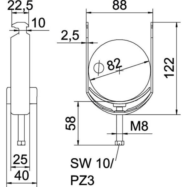 OBO Bettermann 1186282 Poutko třmenu 1 ks