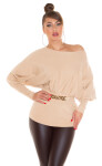 Sexy vypasovaný svetr 9295 - In Stylefashion UNI hnědá