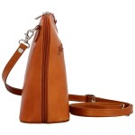Módní dámská kožená crossbody kabelka Adiara, koňaková