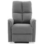 Polohovací křeslo, elektrické zabudované ovládání, šedá, látka, TV-929 GREY2