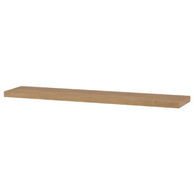 Polička nástěnná 120 cm, MDF, 3D dekor přírodní dub, baleno v ochranné fólii