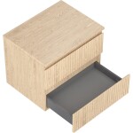 MEXEN/S - Rivel koupelnová skříňka pod umyvadlo 60 cm s deskou, 2 zásuvky, reliéf , dub 91A20-06047-2-BFFC81