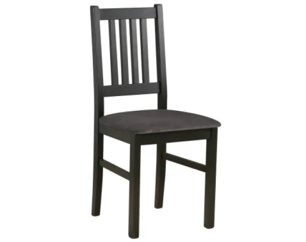 Jídelní židle Bono, černá/tmavě šedá látka