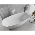 MEXEN/S - Luvo Slim volně stojící vana 170 x 75, bílá, sifon a přepad bílá 52801707500-20