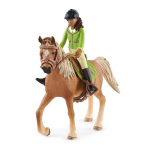 Schleich® Horse Club 42542 Černovláska Sarah pohyblivými klouby na koni