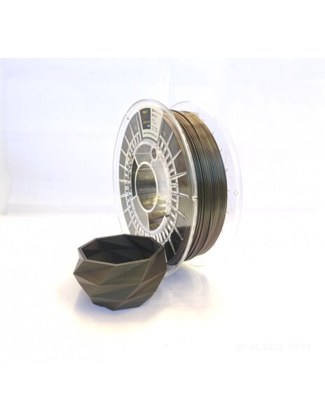 PETG filament BICOLOR METALLIC 1,75 mm GREEN BROWN Print With Smile 0,75 kg