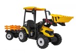 Mamido Dětský elektrický traktor MEGA D68 24V s přívěsem žlutý