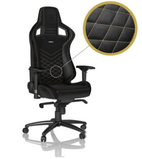 Noblechairs EPIC černo-zlatá / Herní židle / syntetická kůže / nastavitelná / pojezdová kolečka / nosnost 120 kg (NBL-PU-GOL-002)