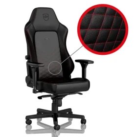Noblechairs HERO čeno-červená / Herní židle / syntetická kůže / nastavitelná / pojízdná kolečká / nosnost 150 kg (NBL-HRO-PU-BRD)