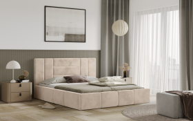 FRONTI Postel MILANO 180x200 béžová s úložným prostorem