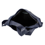 Prostorná dámská kožená kabelka Becky modrá