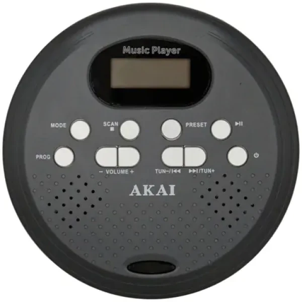 AKAI ACDP-200 Plus grafitová / Přenosný CD přehrávač / Bluetooth 5.3 / FM rádio / USB nabíjení / LCD displej (ACDP-200 PLUS)