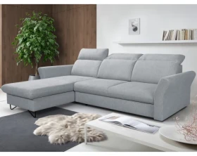 Rohová sedací souprava Star, světle šedá látka