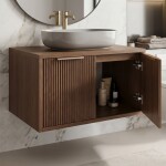 REA - Koupelnová skříňka pod umyvadlo Core 80cm Brown REA-M0412