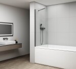 POLYSAN - FISA vanová zástěna 600x1500, gun metal, čiré sklo FS1062-GM