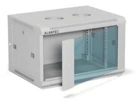 Alantec nástěnný rozvaděč 19" 6U 600x450 šedý / Rozvaděč / 19" / 6U / 600x450 mm / skleněné dveře / Flat pack (SW-6U-600-450-01-SF)