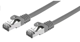 C-TECH patchcord Cat7 S/FTP 1 m šedá (8954125015345)