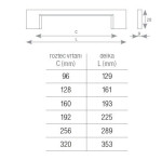 Tulip Nábytková úchytka Nakana rozteč: 192mm nikl broušený (290741)