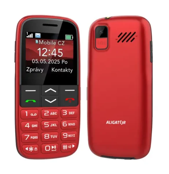 Aligator A770 Senior červený + stolní nabíječka (A770RD)