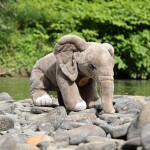 Plyšový slon africký 28 cm, ECO-FRIENDLY