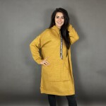 HOSH Pletené šaty EVELYN s kapucí Barva: Šedá