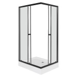 KERRA - Sprchový kout Olga černá SQ 100x100(bez vaničky) 5907548125927