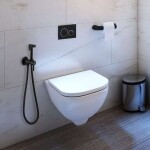 Kielle - Oudee Set pákové baterie pod omítku s bidetovou sprškou, matná černá 10402214