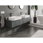 MEXEN/S - Orio koupelnová skříňka pod umyvadlo 160 cm s deskou, 1 šuplík, grafit mat 91A10-16023-1-BFC66