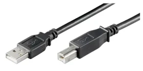 MicroConnect kabel USB2.0 A (M) - USB2.0 B (M) 1.8m černá / 480Mbit/s (USBAB2B)