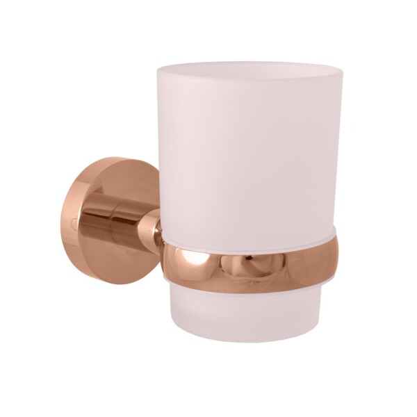 RAV Slezák - COLORADO - Koupelnový doplněk Držák kartáčků skleněný, Zlatá Růžová - lesklá COA0201ZRL COA0201ZRL