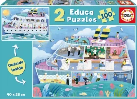 EDUCA Puzzle Outside Inside Výletní loď